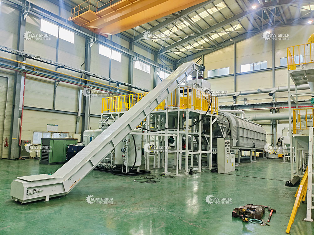 韓國動力電池回收產(chǎn)線，瑞賽克機械鋰電處理設(shè)備實拍